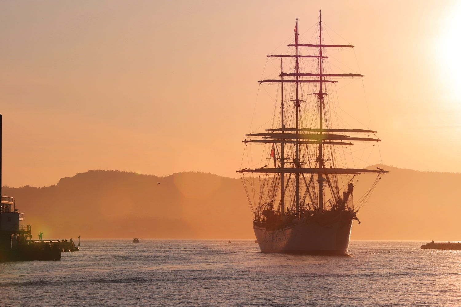 Statsraad Lehmkuhl Großsegler, Bergen Brüggeviertel H©Reitz 2018