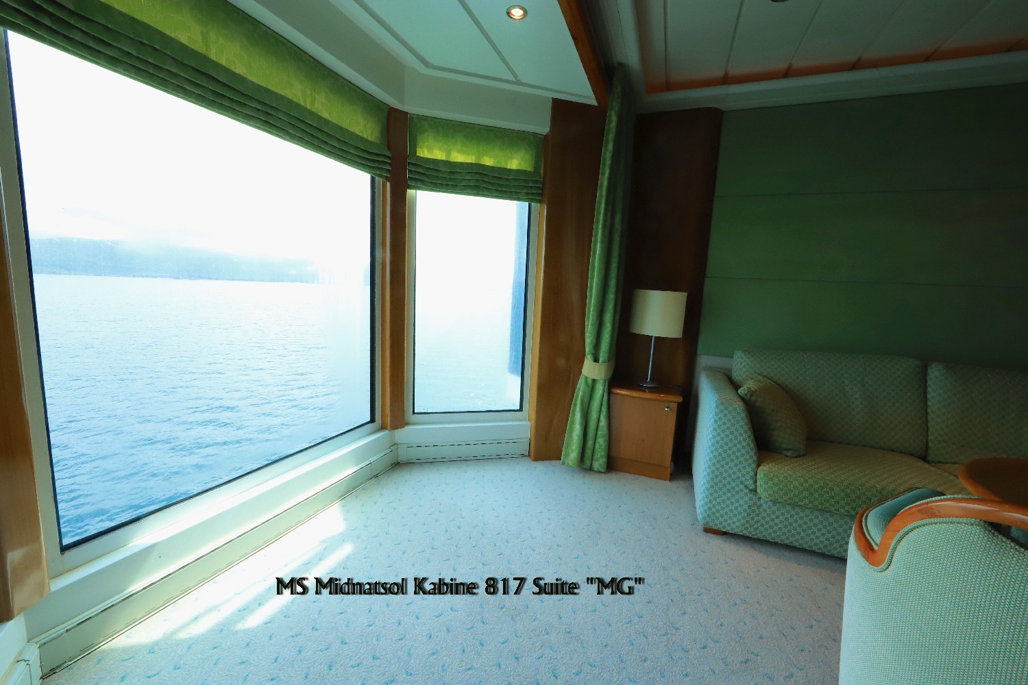 MS Midnatsol Suite 817 Beispiel für die MG Suiten Deck 8 ©Horst Reitz